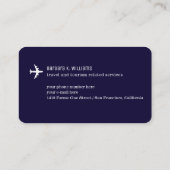 Reiseberater Minimalistisch Blue Visitenkarte (Rückseite)