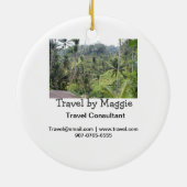 Reiseberaterfirma E-Mail-Adresse hinzufügen Keramik Ornament (Hinten)