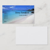 Reiseberaterstrand-Visitenkarteschablone Visitenkarte (Vorne/Hinten)