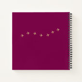 Reisebeschreibung Kleinflugzeuge Farbe Wein Notizblock (Rückseite)