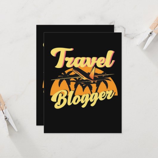 Reiseblogger Karte (Vorderseite/Rückseite Beispiel)
