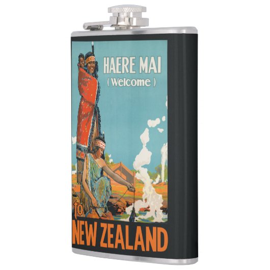 Reisebroschüre Neuseelands Flachmann (Links)