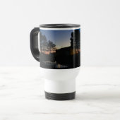 Reisebügel mit Foto für Sonnenuntergang mit Kiefer Reisebecher (Vorderseite Links)