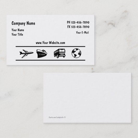 Reisebüro-Agent-Entwurf Visitenkarte (Vorne/Hinten)
