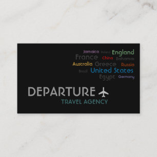 Reisebüro, Agent, Urlaubsreisekarte Visitenkarte