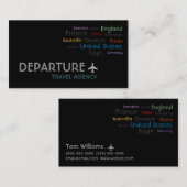 Reisebüro, Agent, Urlaubsreisekarte Visitenkarte (Vorne/Hinten)