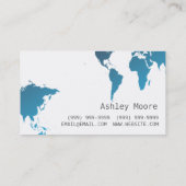 Reisebüro, Agent, Urlaubsreisekarte Visitenkarte (Rückseite)