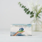 Reisebüro, Agent, Visitenkarte (Stehend Vorderseite)