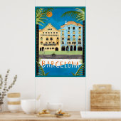 Reisebüro, Barcelona, Spanien Poster (Küche)