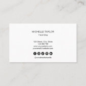 Reisebüro Blog Blue World Map Cruise Visitenkarte (Rückseite)