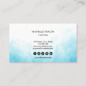 Reisebüro Blog Blue World Map Cruise Visitenkarte (Rückseite)