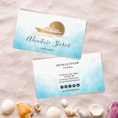 Reisebüro Blog Blue World Map Cruise Visitenkarte