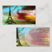 Reisebüro Eiffelturm Visitenkarte (Vorne/Hinten)