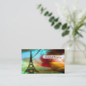 Reisebüro Eiffelturm Visitenkarte (Stehend Vorderseite)