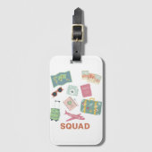 Reisebüro - Essentials für Niedliche Ferien Gepäckanhänger (Vorderseite Vertikal)