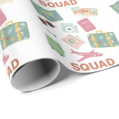 Reisebüro - Essentials für Niedliche Ferien Geschenkpapier (Rolleneckpunkt)