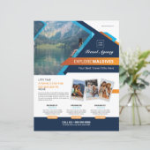 Reisebüro-Flyer-Vorlage (Stehend Vorderseite)