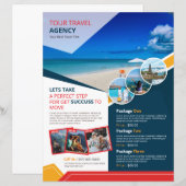 Reisebüro Flyer Vorlage | Urlaub & Tour (Vorne/Hinten)