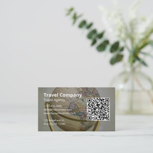 Reisebüro Globe Visitenkarte (Stehend Vorderseite)