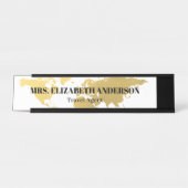 Reisebüro Gold World Schreibtischnamensplakette (Vorderseite )