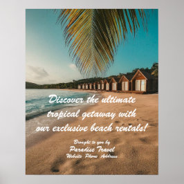 Reisebüro Marketing und Werbung Tropical Poster