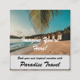 Reisebüro Marketing und Werbung Tropical Quadratische Visitenkarte