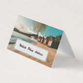 Reisebüro Marketing und Werbung Tropical Visitenkarten (Rückseite)