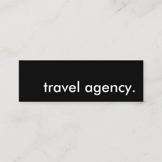 Reisebüro. Mini Visitenkarte (Vorderseite)