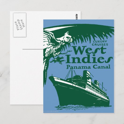 REISEBÜRO POSTKARTE (Vorne/Hinten)