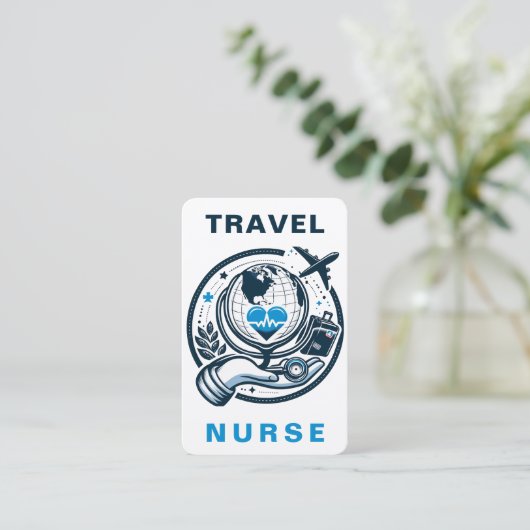 Reisebüro RN, LVN, LPN, Caretaker Business Card Visitenkarte (Stehend Vorderseite)