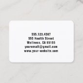 Reisebüro RN, LVN, LPN, Caretaker Business Card Visitenkarte (Rückseite)