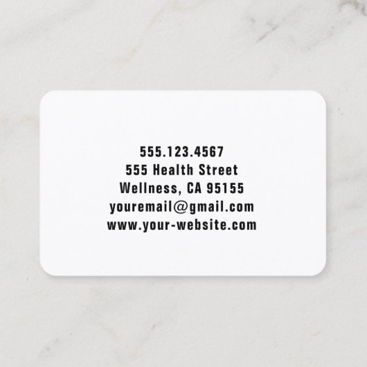 Reisebüro RN, LVN, LPN, Caretaker Business Card Visitenkarte (Rückseite)