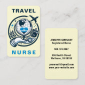 Reisebüro RN, LVN, LPN, Caretaker Business Card Visitenkarte (Vorne/Hinten)