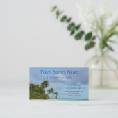 Reisebüro-Strand-Szene Visitenkarte (Stehend Vorderseite)