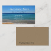 Reisebüro, Strand und Sand Visitenkarte (Vorne/Hinten)
