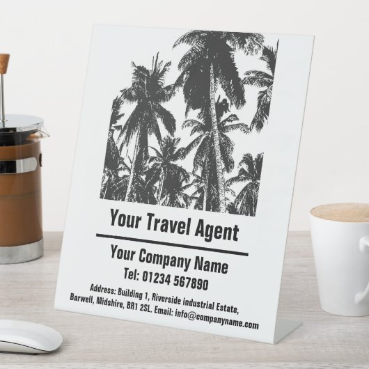 Reisebüro und Agent Design Sockelschild (In Situ)