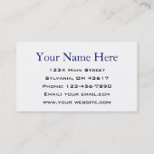 Reisebüro Visitenkarte (Rückseite)