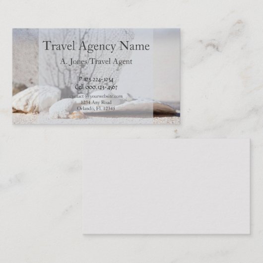 Reisebüro Visitenkarte (Vorne/Hinten)
