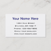 Reisebüro Visitenkarte (Rückseite)