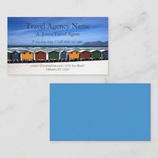 Reisebüro Visitenkarte (Vorne/Hinten)