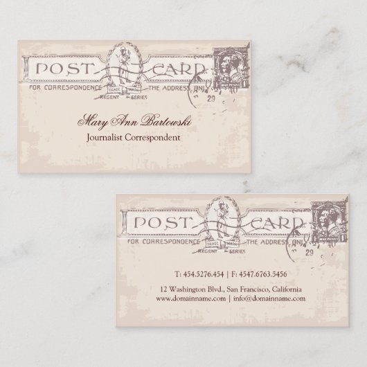 Reisebüro  visitenkarte (Vorne/Hinten)