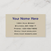 Reisebüro Visitenkarte (Rückseite)