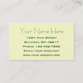 Reisebüro Visitenkarte (Rückseite)