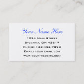 Reisebüro Visitenkarte (Rückseite)