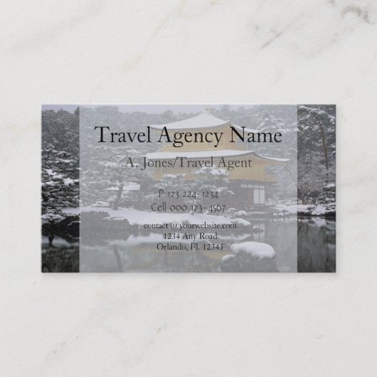 Reisebüro Visitenkarte (Vorderseite)