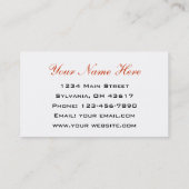 Reisebüro Visitenkarte (Rückseite)