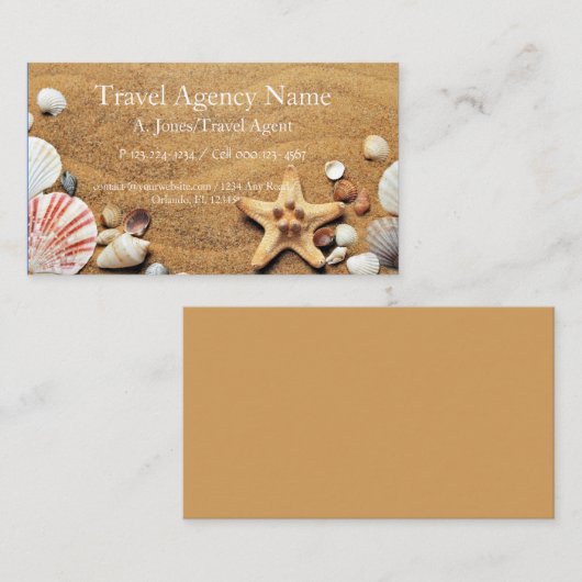 Reisebüro Visitenkarte (Vorne/Hinten)