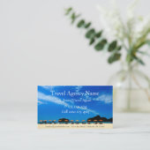 Reisebüro Visitenkarte (Stehend Vorderseite)