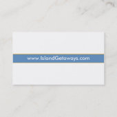 Reisebüro-Visitenkarte Visitenkarte (Rückseite)