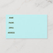 Reisebüro-Visitenkarte! Visitenkarte (Rückseite)